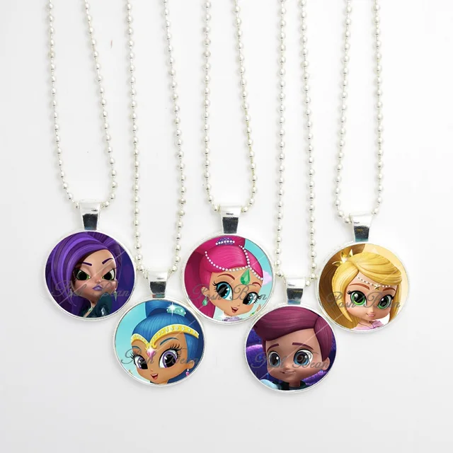 Buy Shimmer and Shine Necklace Handmade Cartoon Glass
