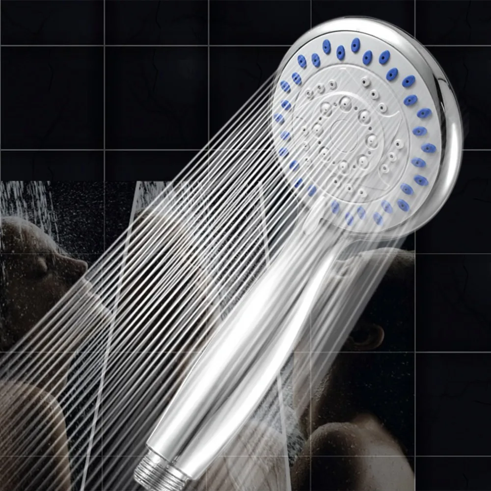Серебристая Хромовая душевая головка с 3 режимами функции спрей анти-лимескаль универсальный ручной домашний ванная комната Водосберегающие аксессуары