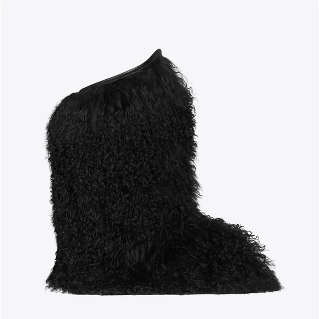 Buy Women Winter Snow Boots Genuine Real Hairy Ostrich