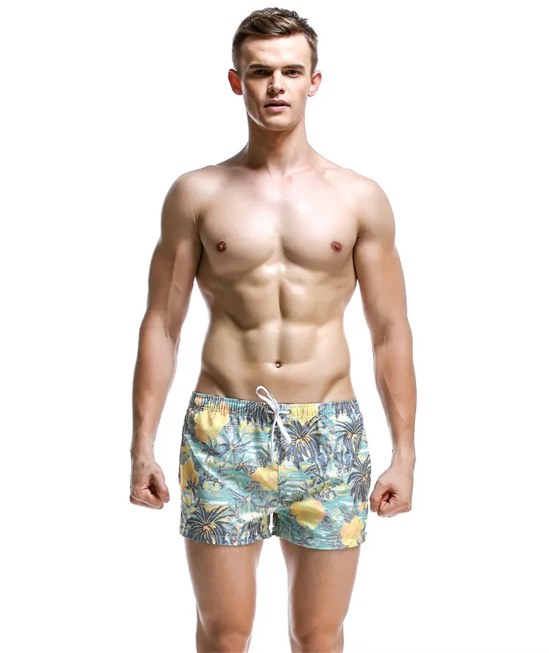 SEOBEAN Летний стиль Приморский мужские пляжные шорты мужские быстросохнущие полиэфирные ткани пляжная одежда мужские пляжные шорты Плавки шорты с принтом