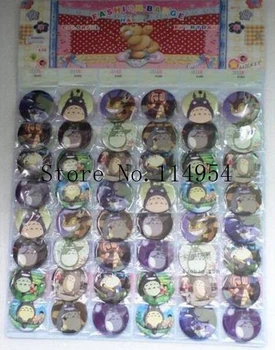 

New 2sets (48pcs/set) Cartoon My Neighbor Totoro Round Brooch Button Pin badge Badge 4.5 cm DIY Children Gift X35