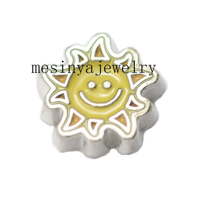 

10pcs Happy Face of Sun Custom Floating Charms For Glass Locket