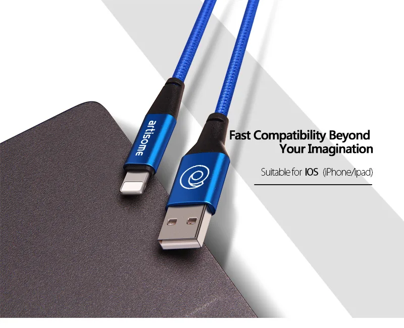 Artisome USB Cable For iPhone XS MAX Fast Charging Cable For iPhone X 8 7 6 s 2A USB Charging Data Cable Mobile Phone Cables     (3)