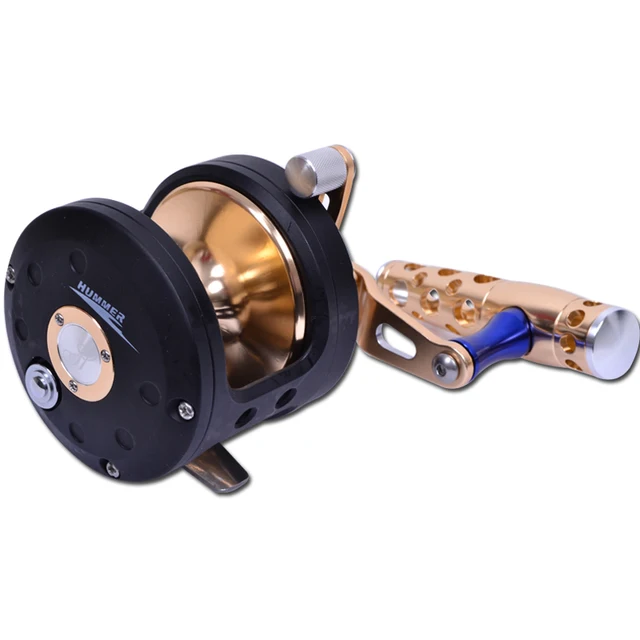 Best Offers HUMMER 16H 8BB 6.2:1 Full Metal Trolling Fishing Reel Boat Jigging Reel Big Game Reels Antirust Ocean Jig Fish Reel