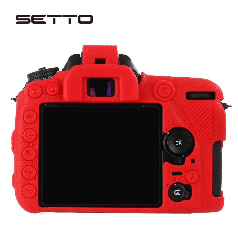 Custodia In Silicone EasyCover Per Nikon D7100 E D7200, Protezione Antigraffio E Antiurto, Nero, Calzata Su Misura
