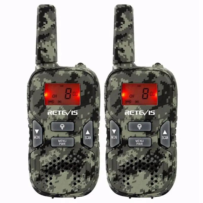 

RETEVIS 2pcs RT33 Mini Walkie Talkie for Kids Child Hf Radio 0.5W PMR FRS/GMRS 8/22CH VOX PTT Flashlight LCD Display PMR446 Gi