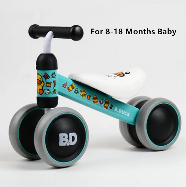 Бренд Детский велосипед баланс скутер ходунки младенческой от 1 до 3 лет трехколесный велосипед для велотренажер подарок для новорожденного ребенка багги - Цвет: B Green