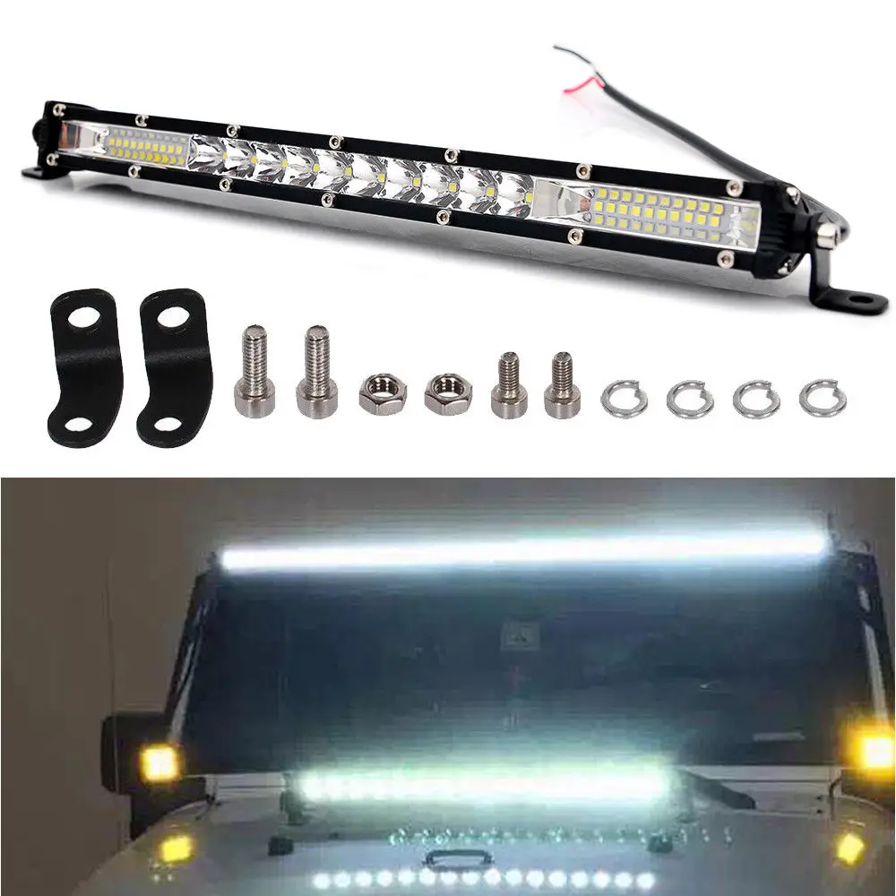 Супер тонкий 10D 1" светодиодный рабочий свет 12 в 90 Вт светодиодный бар комбинированный точечный прожектор для Jeep ATV лодочные грузовики фара дальнего света для трактора Бар Белый