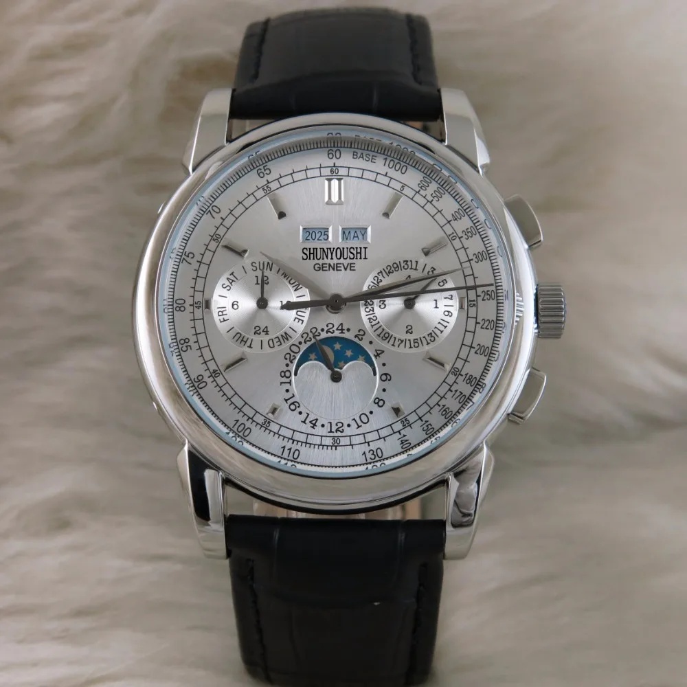 WG0441 رجل الساعات أعلى العلامة التجارية المدرج الفاخرة الأوروبية تصميم التلقائي الميكانيكية ووتش