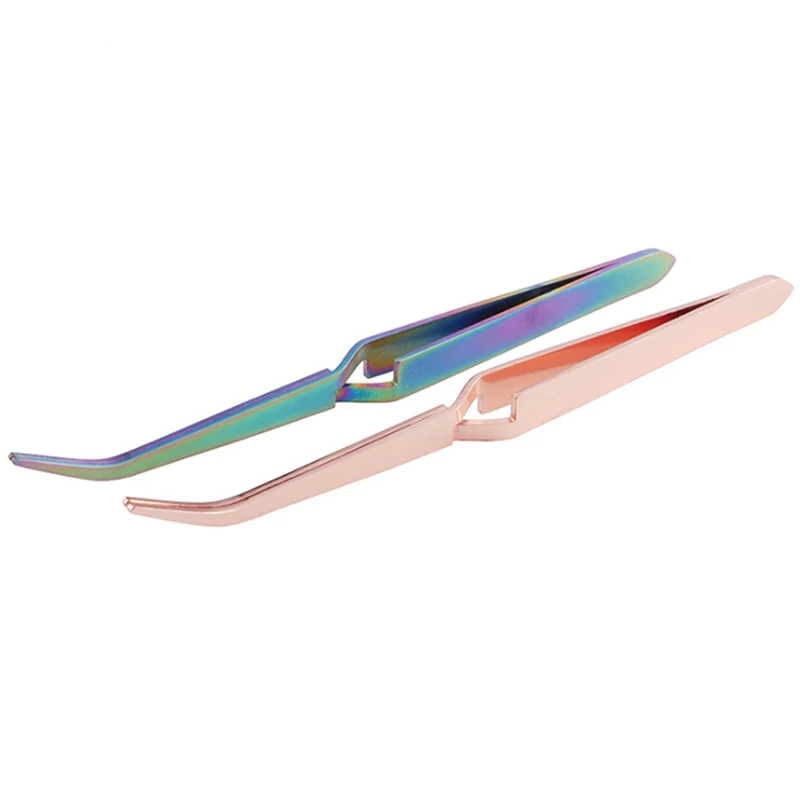 NEW Stainless Steel Nail Art Shaping Tweezers Multi-Function Clip Tip Manicure Tool UV Gel Acrylic Nipper Picking Rhinestone