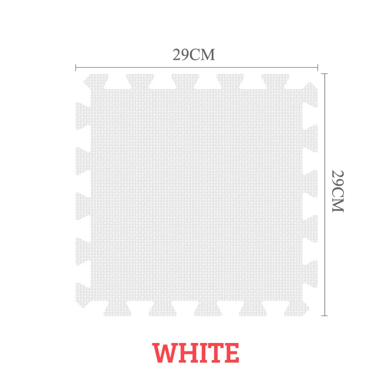 Meiqicool детский коврик-пазл из пены EVA/24 или 30/Лот, блокирующая плитка для упражнений, напольный ковер, детский из ЭВА игровой коврик - Цвет: WHITE