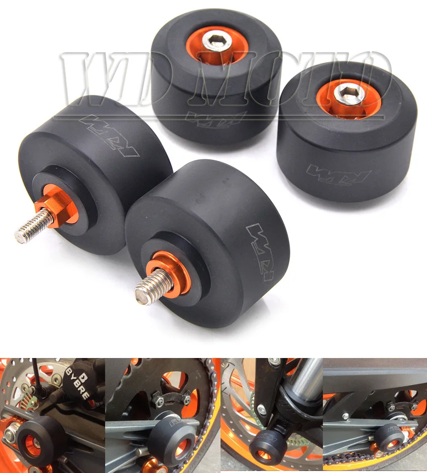 selling front rear fork wheel protector frame slider crash pads roda for ktm duke 125 200 selling front rear fork wheel protector frame slider crash pads roda for ktm duke 125 200