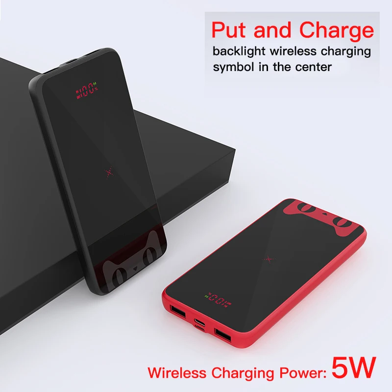 Baseus 10000mah Qi Wireless Charger Power Bank For iPhone Samsung Xiaomi LCD Dual Input External Battery Pack Wireless Powerbank Baseus 10000mah Qi Wireless Charger Power Bank For iPhone Samsung Xiaomi LCD Dual Input External Battery Pack Wireless Powerbank