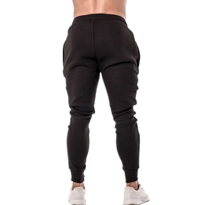 YEMEKE جديد الجمنازيوم رجل ركض السراويل اللياقة البدنية عارضة الأزياء العلامة التجارية ركض Sweatpants أسفل Snapback السراويل الرجال سراويل تقليدية