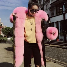 Ptslan 2017 Women s Rex Rabbit Fur Lining Hooded Long Coat Parkas Outwear Army Green Large