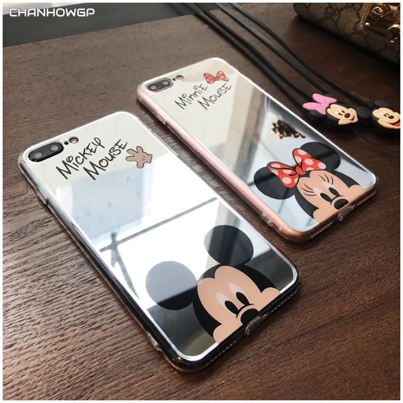 

Mirror IMD Silicon Case for iPhone 8 7 6 6s Plus i6 i7 i8 10 X Ten Mickey Minie Cover for Samsung Galaxy S8 S9 Plus Note 8 Coque