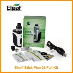 В наличии Outout 85 Вт Eleaf iStick Pico 25 полный комплект с 2 мл Электронная жидкость емкость Элло атомайер бак на 18650 батарея Eleaf полный комплект