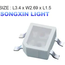 200 шт. 3528 SMD светодиодный Би-Цвет R/G красный и зеленый 4-контактный 1210 двойной Цвет светильник-излучающий диод 4PIN SMD светодиодный светильник из бисера