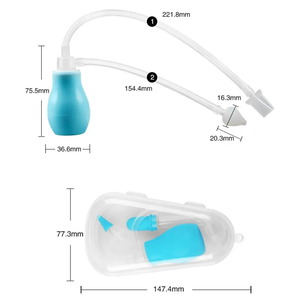 Забота о безопасности младенца носовой аспиратор силиконовый двойной режим детский Назальный аспиратор вакуум всасывания носовые поглощения с коробкой