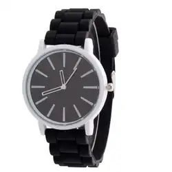 5001 для отдыха высокое качество женские часы Женева силиконовой резины Желе Гель Аналоговые Кварцевые Спортивные Для женщин наручные часы