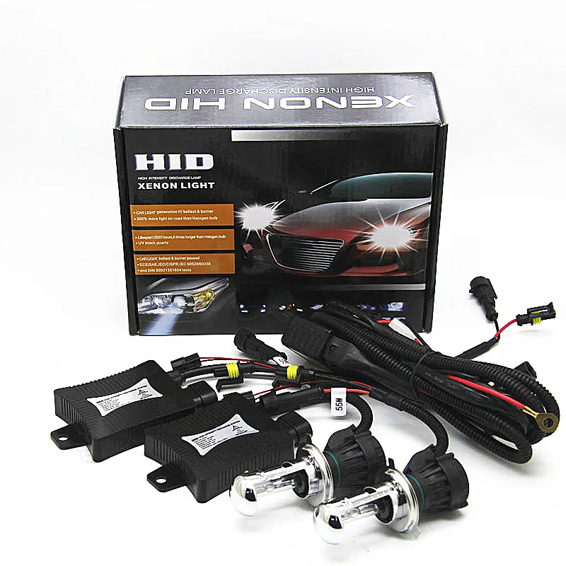 

55W H4 HID xenon KIT car headlight DC 12V H4 Hi Lo Bixenon light kit 4300K 6000K 8000K 10000k