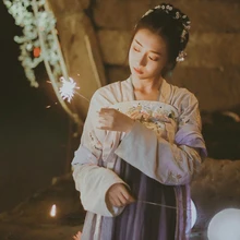 Женский китайский традиционный костюм древней Феи Тан платье принцессы одежда Hanfu платья костюмы косплей DQS1653