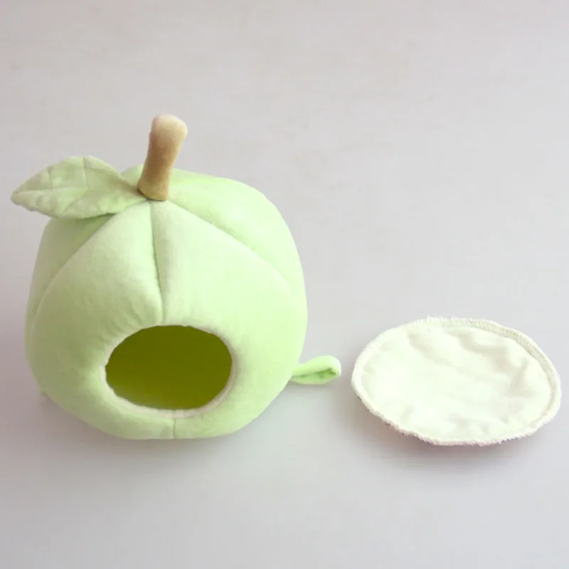 Mini Apple Small Pet House Cage Winter Warm Nest Cave Tunnel Toy Tube for Hamster Squirrel Animals Home Accessories Pet Supplies2