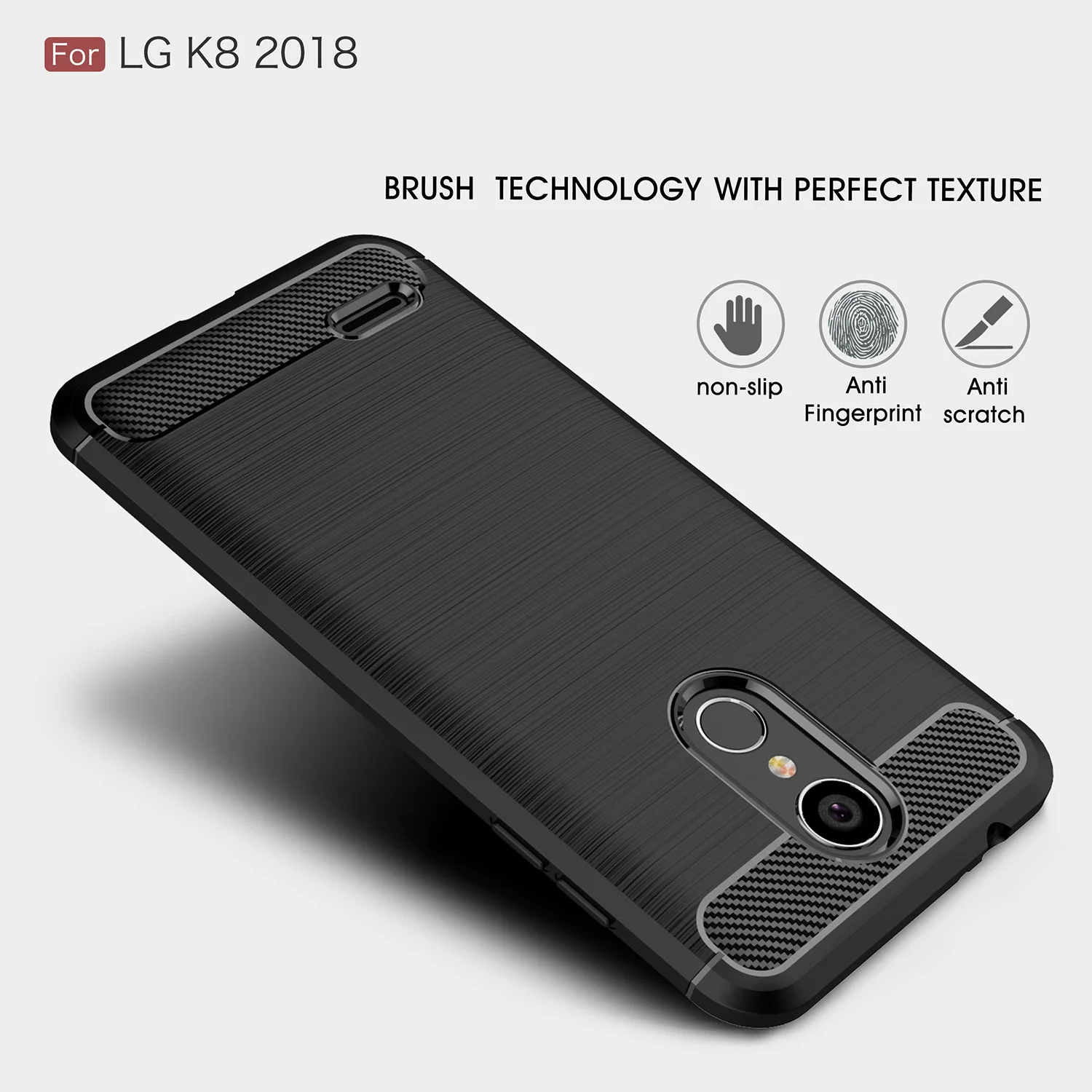 Чехол Wolfsay для телефона LG K9 противоударный мягкий резиновый силиконовый чехол / K8