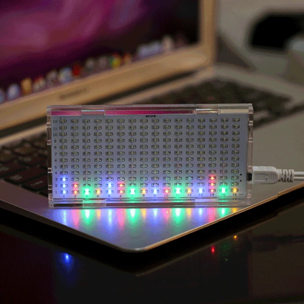 AS1216 кристалл замок музыка спектр Дисплей аудио мигает комплект готовой припаяны