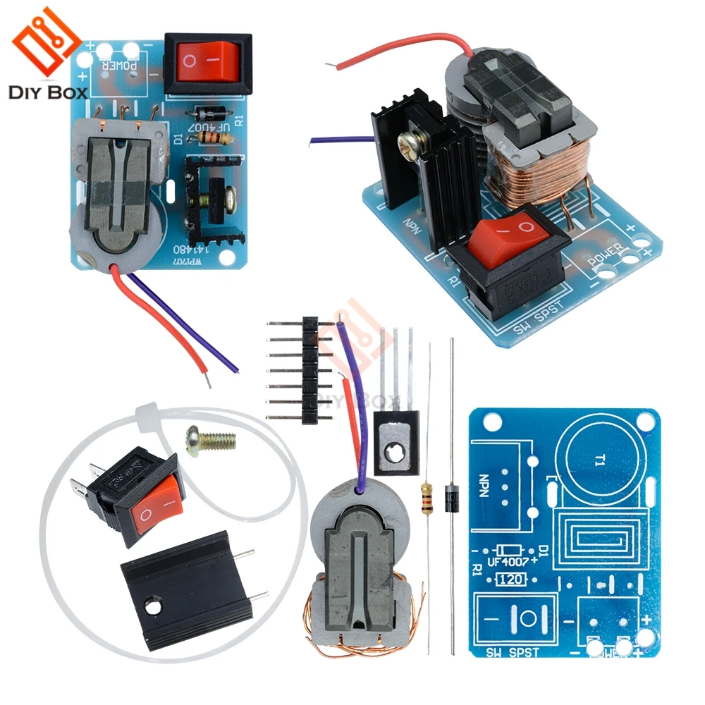 

15KV High Voltage Generator Step-up Inverter Arc Cigarette Ignition Coil Module Transformer Electronic Parts Suite 3.7V DIY Kit