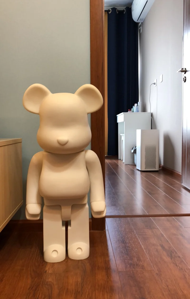 Ограниченная версия 1000% медведь Popobe Momo 70 см DIY Краска для ПВХ фигурку белый цвет с