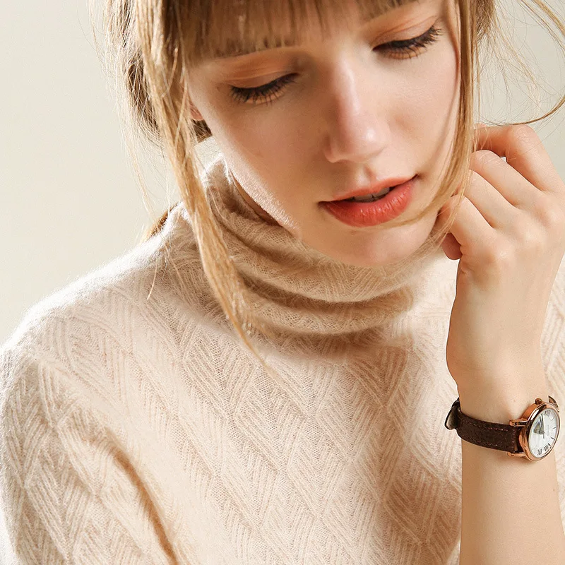 2018 High Neck Women Pullover Sweaters Autumn-Winter Women Wool Warm Geometric Knitted Fashion Sweaters Casual Pullovers Woman 2018 High Neck Women Pullover Sweaters Autumn-Winter Women Wool Warm Geometric Knitted Fashion Sweaters Casual Pullovers Woman