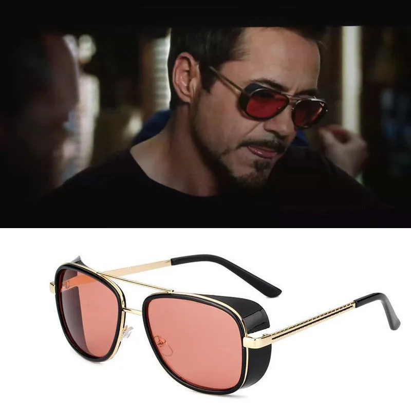 The Avengers Iron Man Retro Sunglasses Tony Stark Vintage Eye Glasses