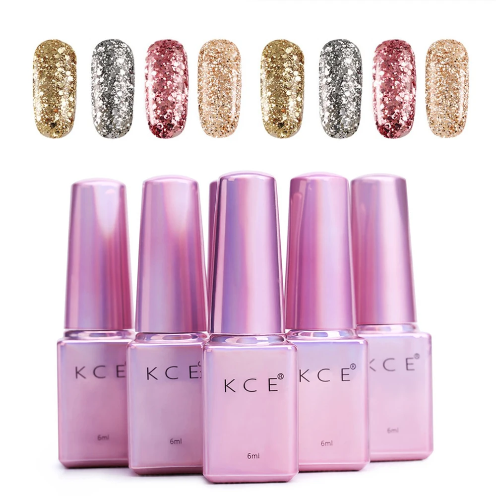 

6ml Diamond Nail Gel Glitter LED UV Gel Manicure Shiny Sequins Soak Off Gel Nail Polish Vernis Semi Permanent Gellak Nail Polish