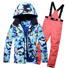 Одиночные и Двойные лыжи, открытый Корейский лыжный костюм, мужчины Wrm, утолщение, ветрозащитный, водонепроницаемый
