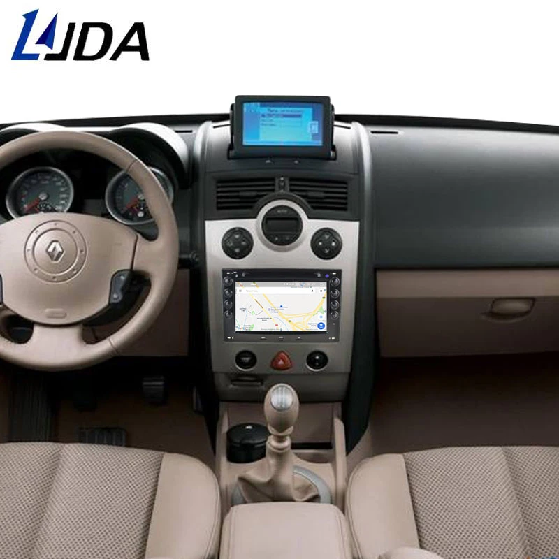 Автомагнитола LJDA 2 DIN Android 10 0 DVD GPS радио для Megane 2003 2004 2005 2006 2007 2008 2009 2010 4 Гб + 64 ГБ Wi Fi
