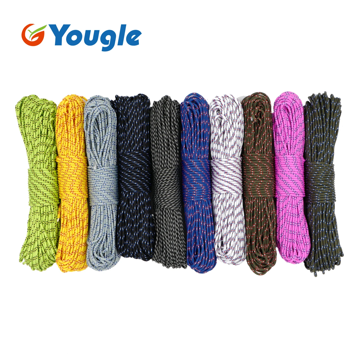 

NEW 100FT 3mm 280LB 5 Strands Paracord Parachute Cord Micro Cord Lanyard Guyline Tent Rope For Outdoor Camping Hiking Bracelet