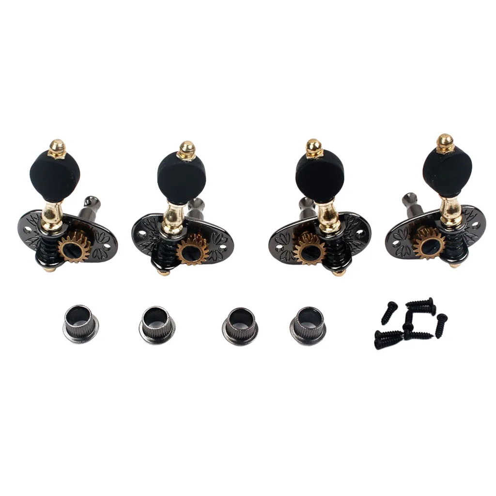 Locking Key Button String  Right & Left Tuning Pegs Tuners for 3 String Cigar Box Guitar