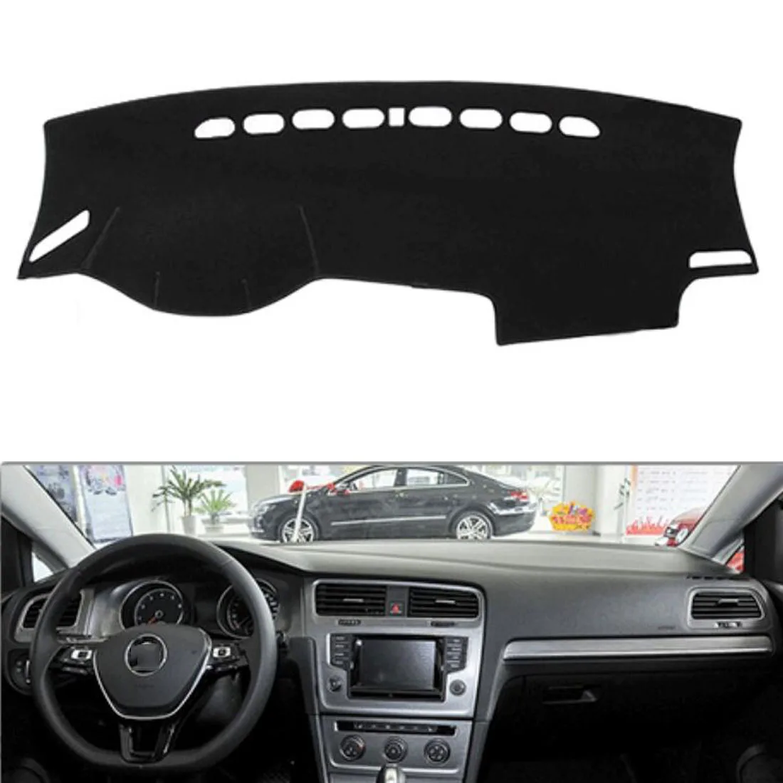 

Dongzhen Fit For VW Golf7 GIT 2014-2016 Auto Car Dashboard Cover Avoid Light Pad Instrument Platform Dash Board Cover Mat