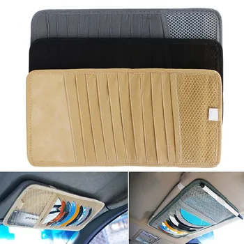 

1X Car CD Bag DVD Disk Card Holder Case Folder Pocket Pouch Auto Sunshade Sun Visor Storage Bags Organizer Holder Case