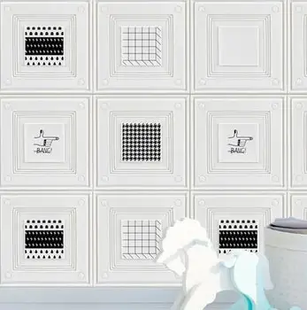 

3d three-dimensional self-adhesive wall stickers waterproof anti-collision wallpaper self-adhesive wallpaper
