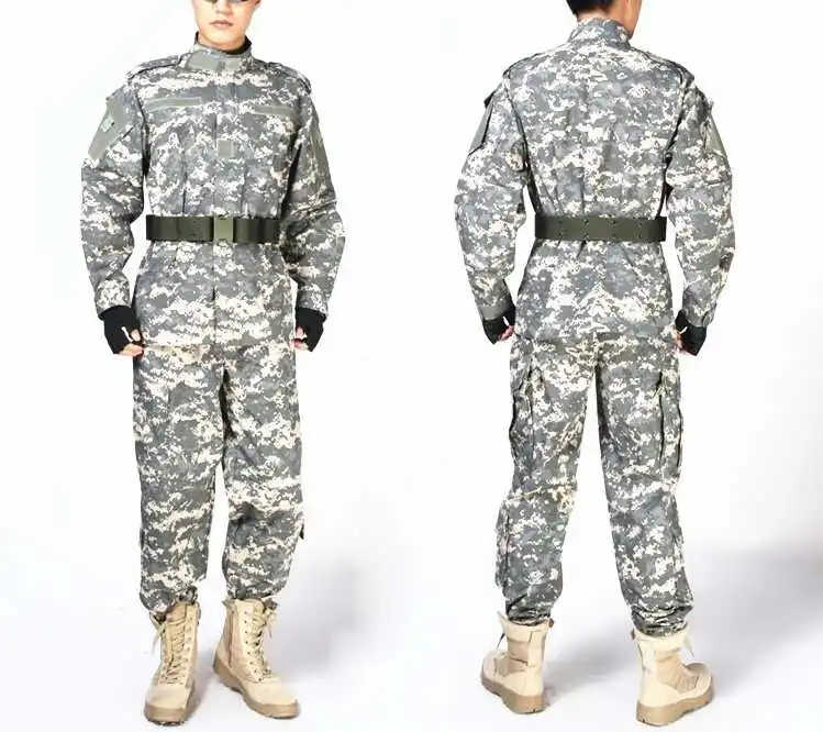 Тактический Черный Мультикам Военная Униформа боевой костюм для охоты кемпинга CS с курткой Брюки - Цвет: ACU