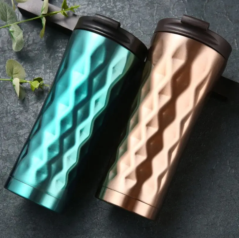 

New 500ml Double Wall Stainless Steel Car Coffee Mug Thermos Cup Coffee Tea Mug Thermo Water Bottle Thermocup Thermomug