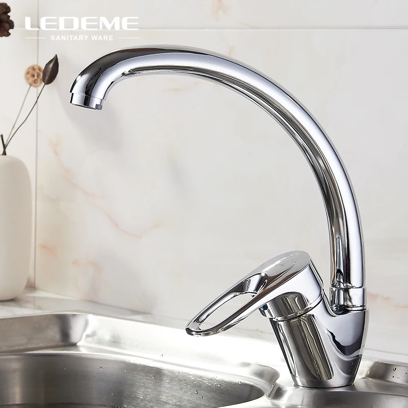 

LEDEME Classic Kitchen Basin Faucet One-Handle Chrome Finished Hot and Cold Bar Water Tap Mixer For Kitchen Bathroom,L5904