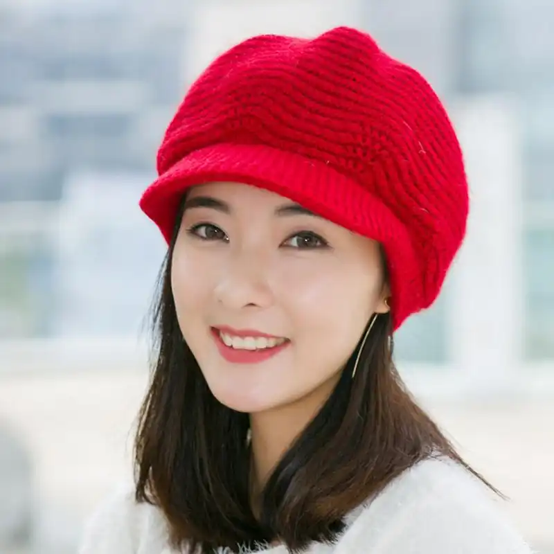 womens beanie hat with visor