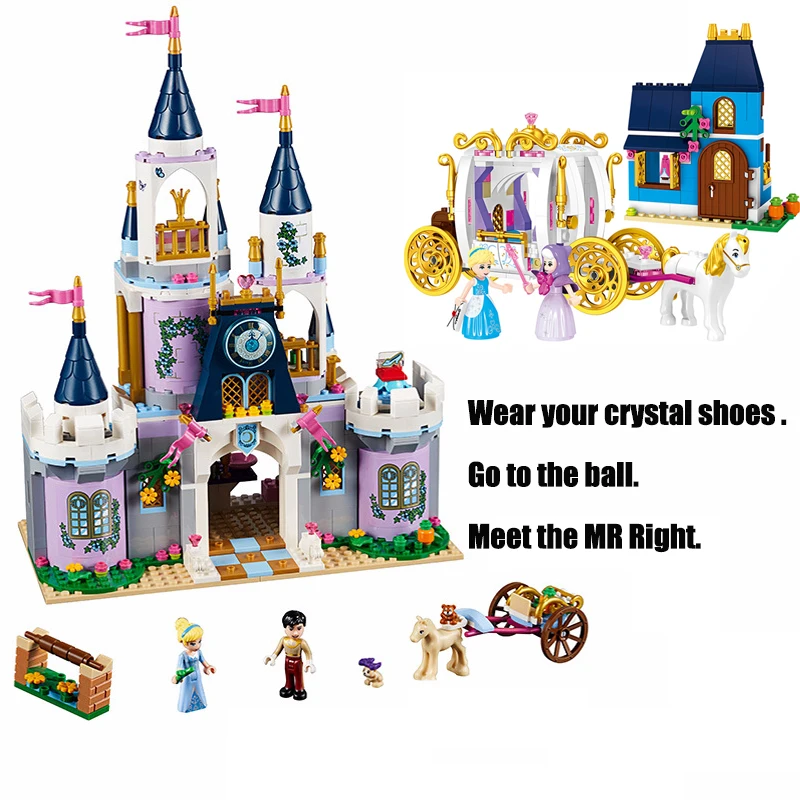 

City Friend princess Cinderella Romantic dream Castle Cinderella's Enchanted Evening Building Blocks Compatible with legoingly