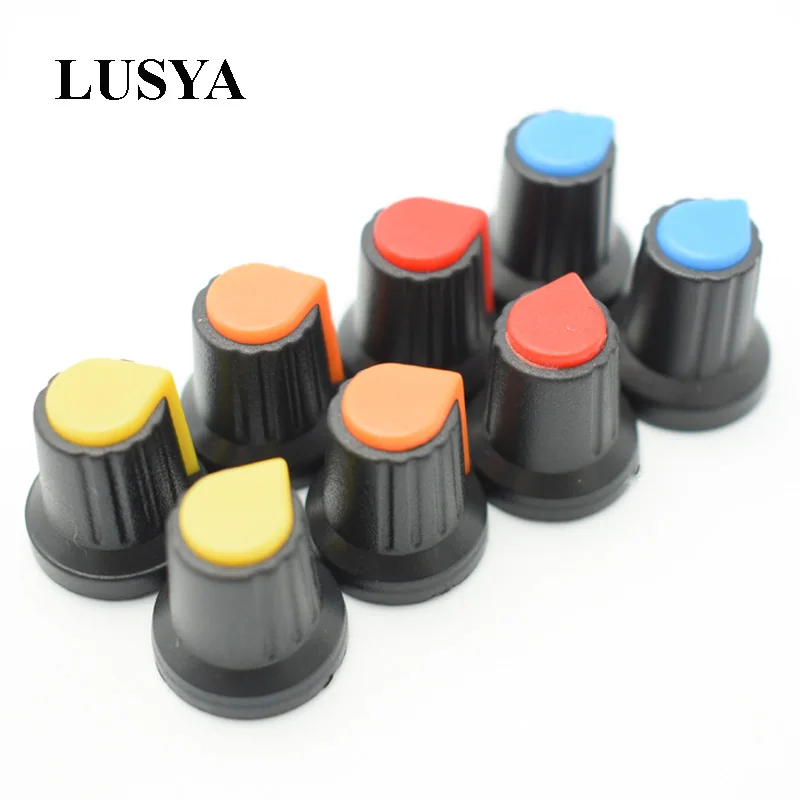 

8pcs Potentiometer knob switch cap for hifi amplifier 6mm x 15mm x 17mm send random make sure 4 colors B2-006