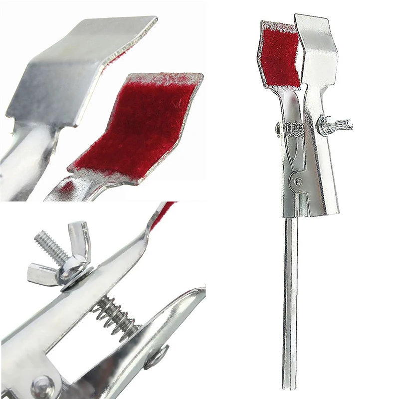 Mayitr Lab Flask Clamp Condenser Holder Iron Clip Experimental Equipment 7x28x180mm