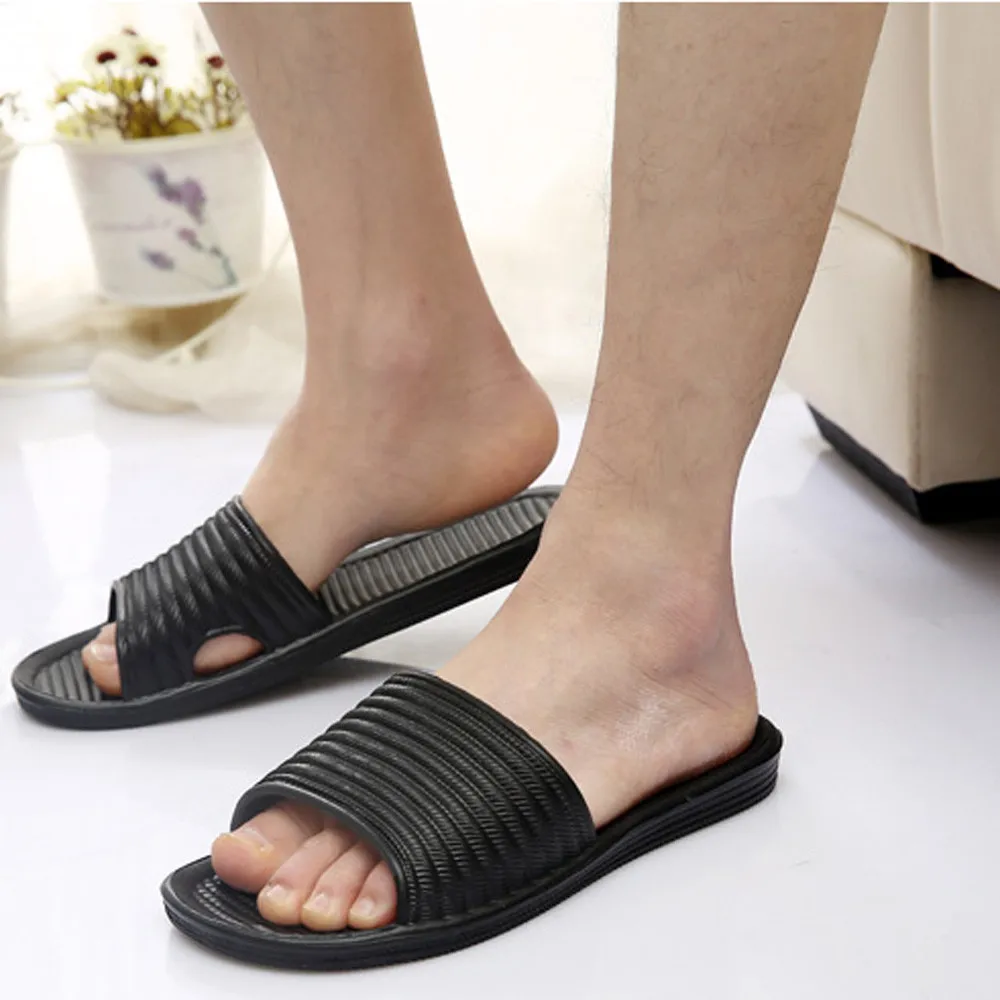 New Summer Mens Bathroom Bedroom Slippers Man Stripe Antiskid Flat Bath Slip Slippers Indoor Outdoor New Summer Mens Bathroom Bedroom Slippers Man Stripe Antiskid Flat Bath Slip Slippers Indoor Outdoor