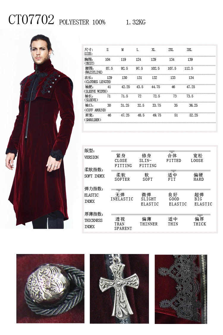 CT07702 SIZE CHART